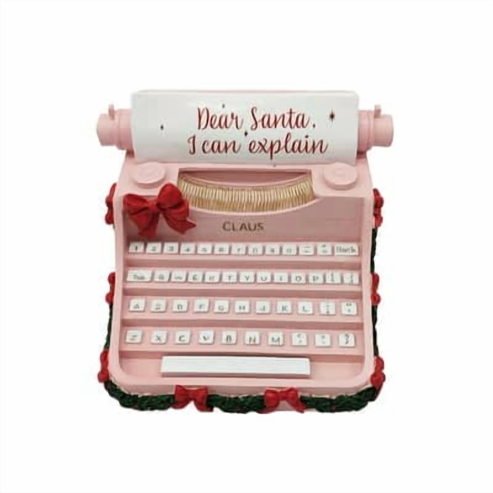 5.75" Pink Dear Santa Typewriter Tabletop Dcor by Ashland - Holiday and Christmas Home Decor