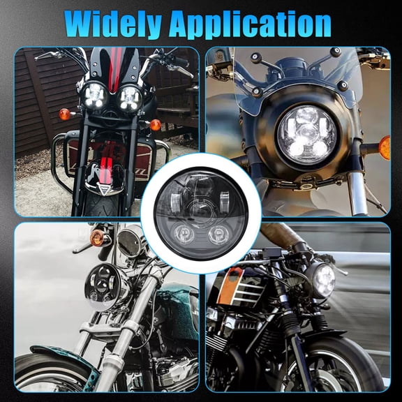 5.75 inch Motorcycle LED Headlight with High Low Beam Waterproof White Round Projector Driving Lamp for Dirt Bike