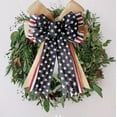thumbnail image 1 of TOPRenddon Independence Day Bow Wreath Decor - All-Weather Patriotic Door Hanger with Metal Frame for Outdoor/Indoor Holiday Decorating (16.5" UV-Resistant Polyester), 1 of 7