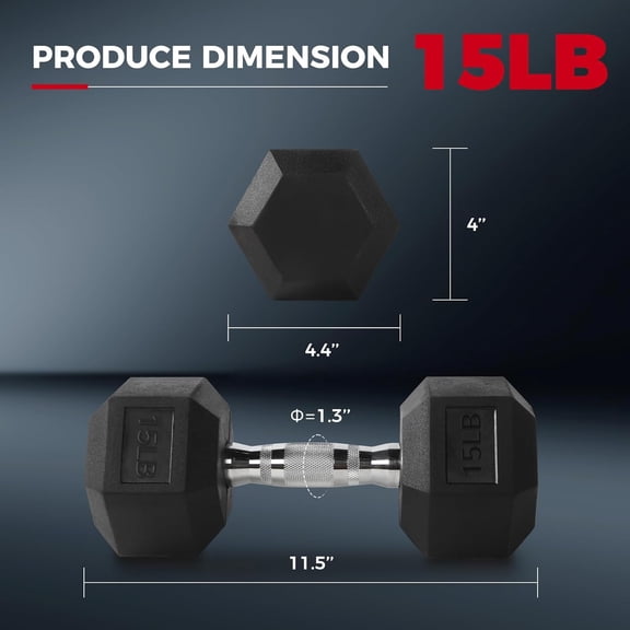 5-780LBS Rubber Coated Hex Dumbbell Weight Set with Rack for Home Gym Strength Training Workouts