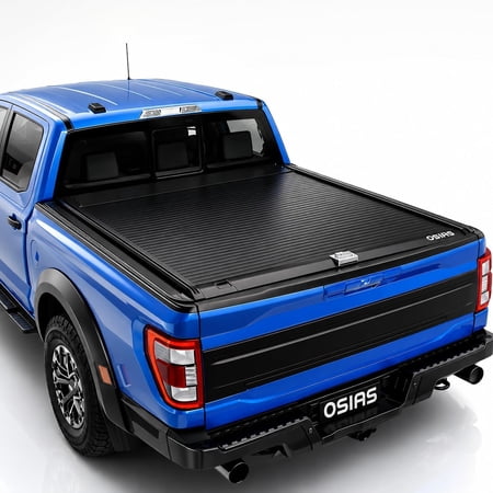 OSIAS Retractable Hard Truck Bed Tonneau Cover for 2013–2023 Toyota Tacoma 5FT (60.5") Bed, Aluminum Sliding Cover with Combination Lock, Waterproof, No-Drill Installation