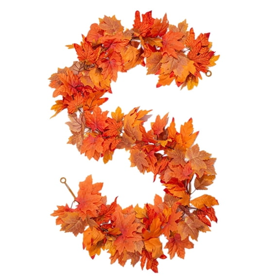5.7Ft Fall Leaf Garland Artificial Maple Vine For Thanksgiving Mantel Decor