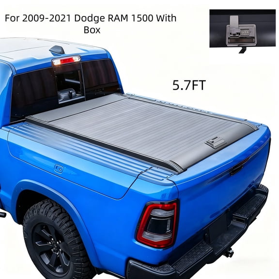 5.7Ft Retractable Truck Tonneau Bed Cover FOR 2009-2021 Dodge RAMBOX 1500
