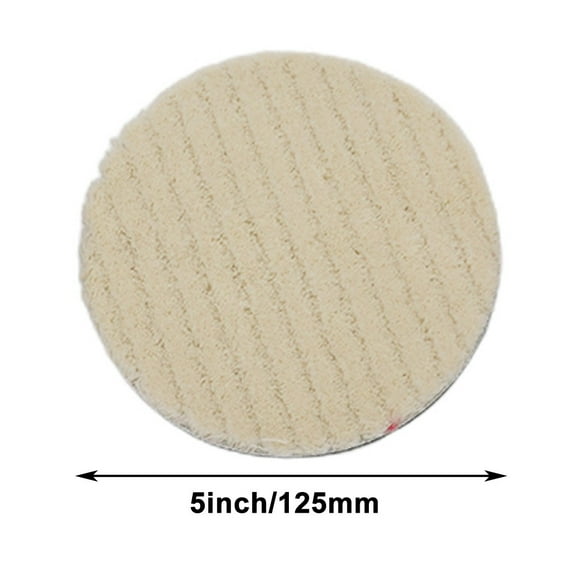 5-7Inch Wool Polishing Pads Waxing Buffing Pad For Cars Cleaning Polisher Tool Enhanced Control Wool Polishing Pads