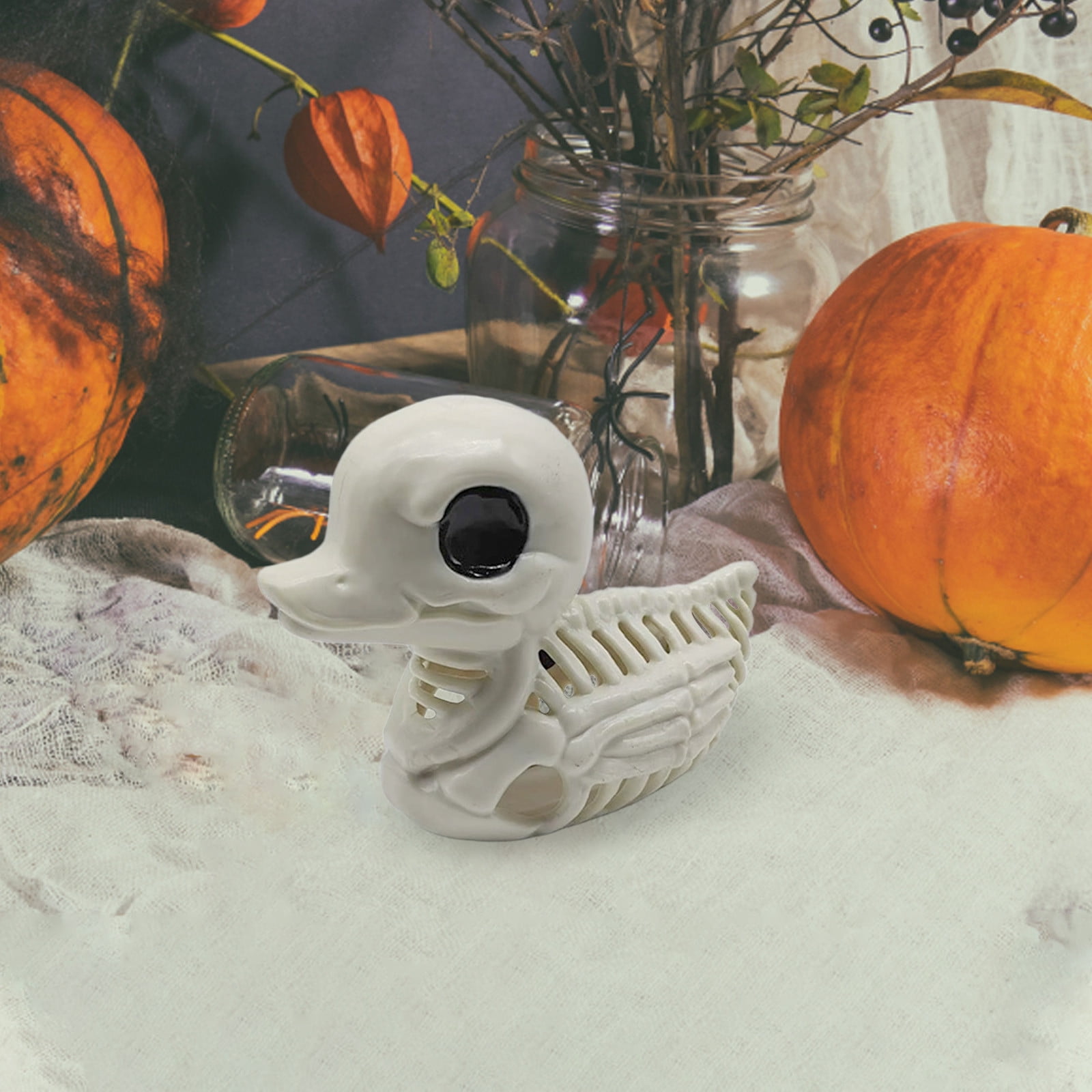 5.7in Halloween Posable Duck Skeleton Decor, Animal Bones for Indoor ...