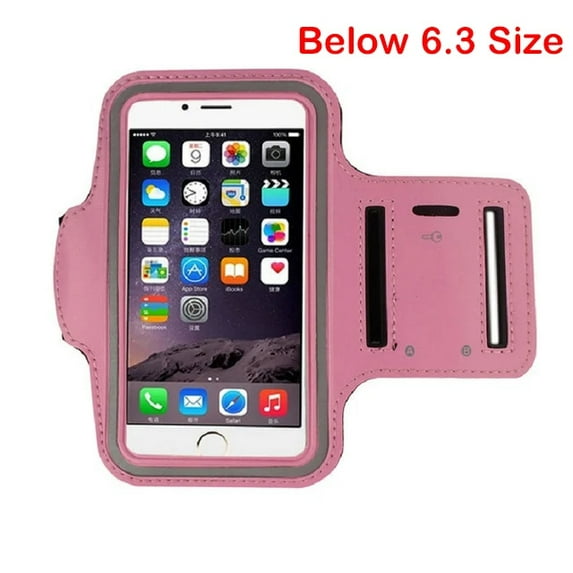 5-7inch Universal Running Sports Armbands Bag Holder Phone Cases for iPhone 15 14 13 12 for Samsung for Xiaomi Armband Cover Accessories (6.3 Pink)