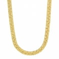thumbnail image 1 of 5.7mm 14k Yellow Gold Plated Flat Nugget Choker Chain Necklace, 16 inches, 1 of 7