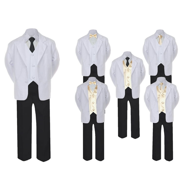 Champagne vest deals with black suit
