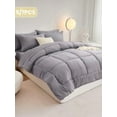thumbnail image 1 of 5/7pcs All Seasons Comforter Set - Soft Fluffy Bedding with Comforter, Sheets & Pillowcases - Machine Washable, 1 of 14