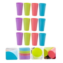 5.7x3.2x2.4In Water Tumblers,12Pcs Reusable Unbreakable Drinking Cups for Home,Multi-Color Plastic Cups for Thanksgiving,Home(500ml/17.5oz)