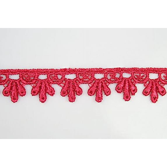 5/8" 0.75" 1" 1.25" 2' 2.5" 3" Coral Venice Lace Embroidered Bridal Gown by Yard (UB161 5/8")