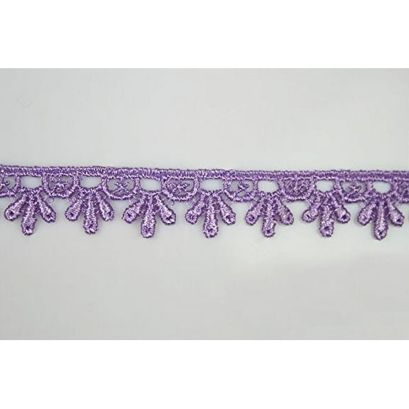 5/8" 0.75" 1" 1.25" 2' 2.5" 3" Lilac Venice Lace Embroidered Bridal Gown by Yard (UB161 5/8")