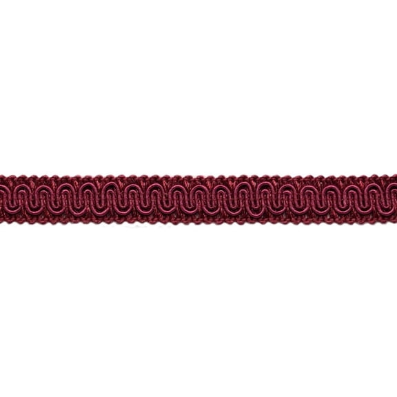 5/8" (1.5cm) Basic Solid Collection Scroll Gimp Braid Trim # 0058SG,, Dark Wine Red #E10 (Dark Burgundy Red) 12 Yards (36 ft/11m)