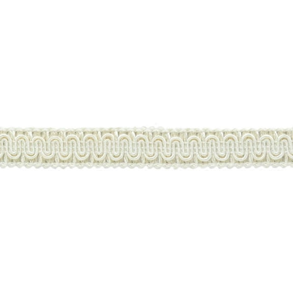 5/8" (1.5cm) Basic Solid Collection Scroll Gimp Braid Trim # 0058SG,, Off White Ivory #A3 (White Ivory, Cream Ivory, Off White) 12 Yards (36 ft/11m)