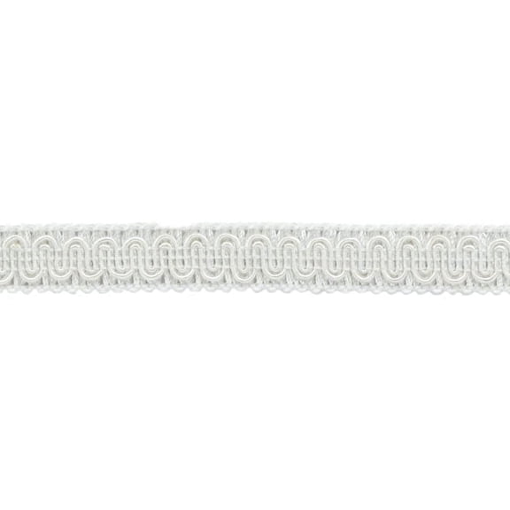 5/8" (1.5cm) Basic Solid Collection Scroll Gimp Braid Trim # 0058SG,, Pure White #A1 (Bright White) 12 Yards (36 ft/11m)
