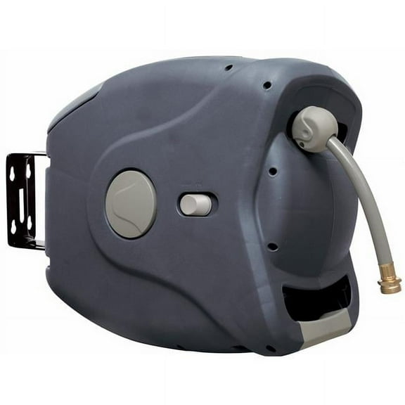 5/8' 100ft Retractable Hose Reel, Charcoal