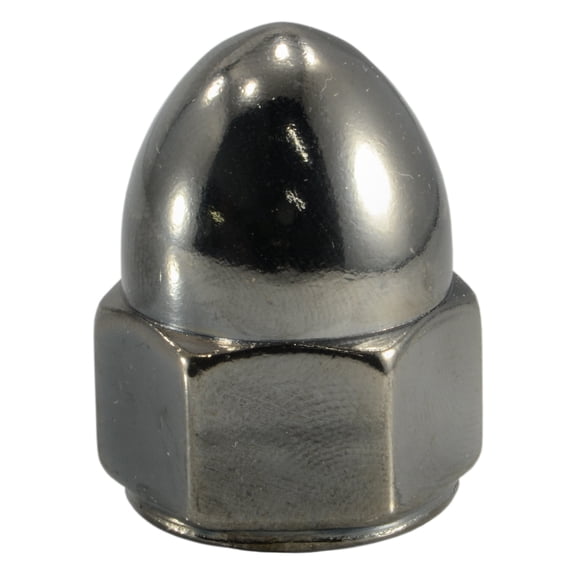 5/8"-11 Black Chrome Plated Steel Coarse Thread Acorn Nuts (3 pcs.)