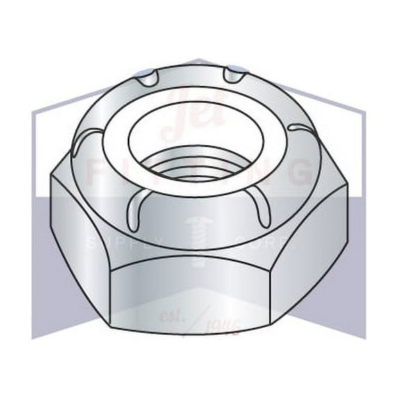 5/8-11 Nylon Insert Hex Lock Nut (Stop Nut) | Thin Pattern | Light Hex, Thin Height (NTM & NTE Series) | Steel | Zinc Plated (Quantity: 400)
