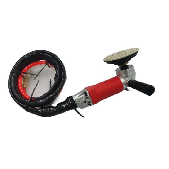 5/8''-11 Pneumatic Rear Exhaust Air Polisher, Wet Stone Polishing Machine Air Wet Polisher Concrete Water Sander