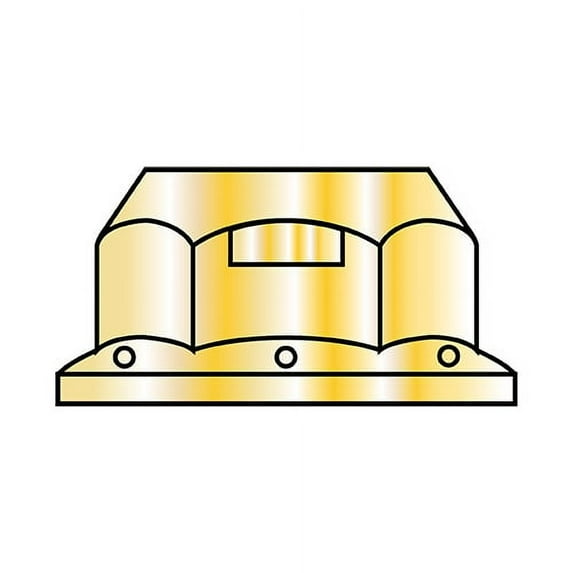 5/8-11 Regular Flange Top Lock Hex Nut Grade G Zinc Yellow (Pack Qty 300) BC-62NTRY