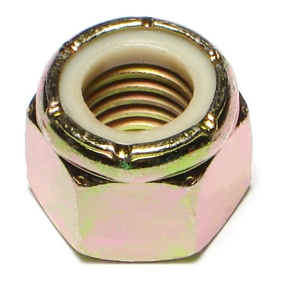 5/8"-11 Zinc Plated Grade 8 Steel Coarse Thread Nylon Insert Lock Nuts LNS8-132