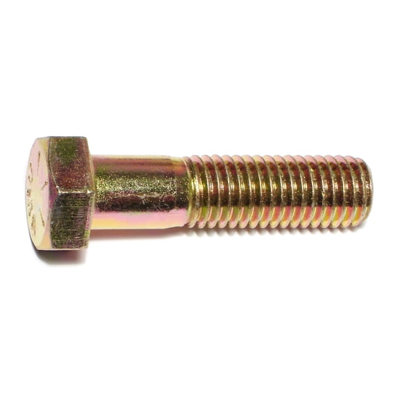 5/8"-11 x 2-1/2" Zinc Plated Grade 8 Steel Coarse Thread Hex Cap Screws HCS8-371