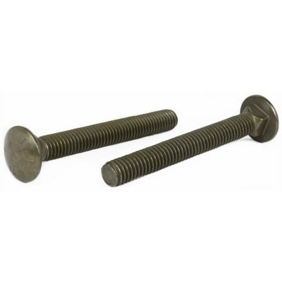 5/8-11 x 3" Carriage Bolts / Full Thread / Grade 8 / Plain - 125 Piece Carton