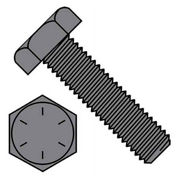 5/8-11X5 Hex Tap Bolt Grade 8 Fully Threaded Plain (Pack Qty 75) BC-6280BHT8P