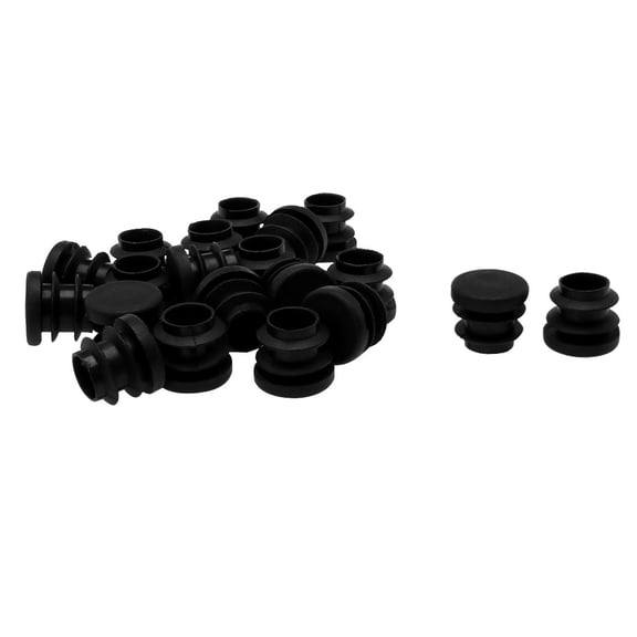 5/8" 16mm OD Plastic Round Tube Inserts Protector 20pcs, 0.51"-0.6" Inner Dia