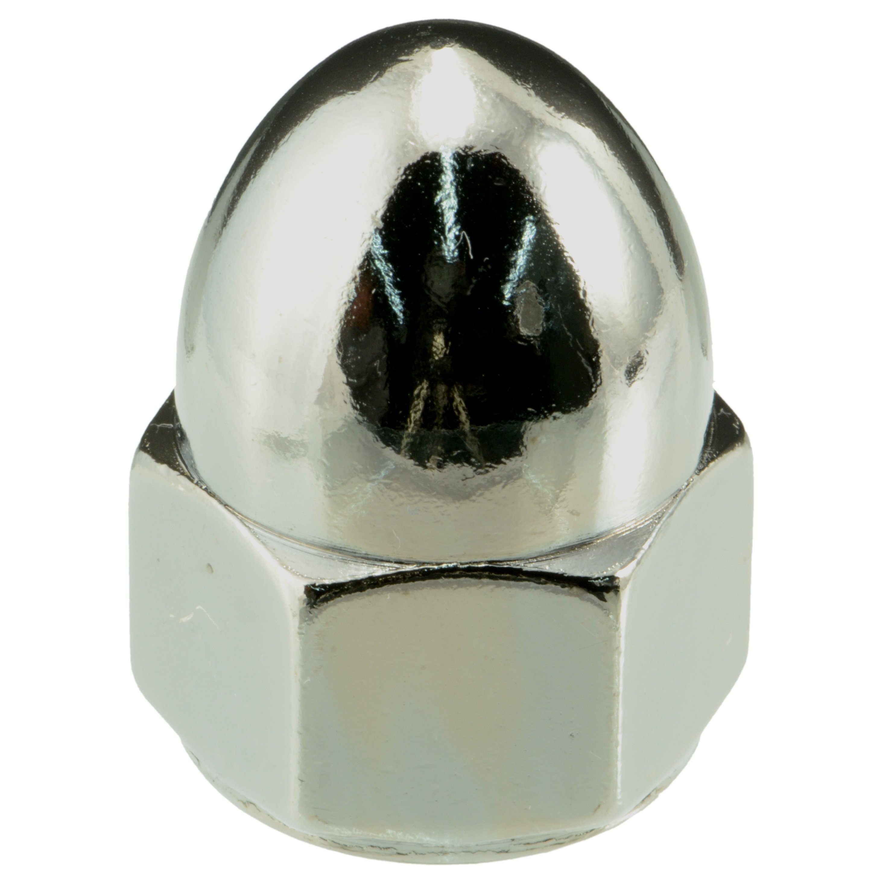 5/8"-18 Black Chrome Plated Steel Fine Thread Acorn Nuts (3 pcs.)