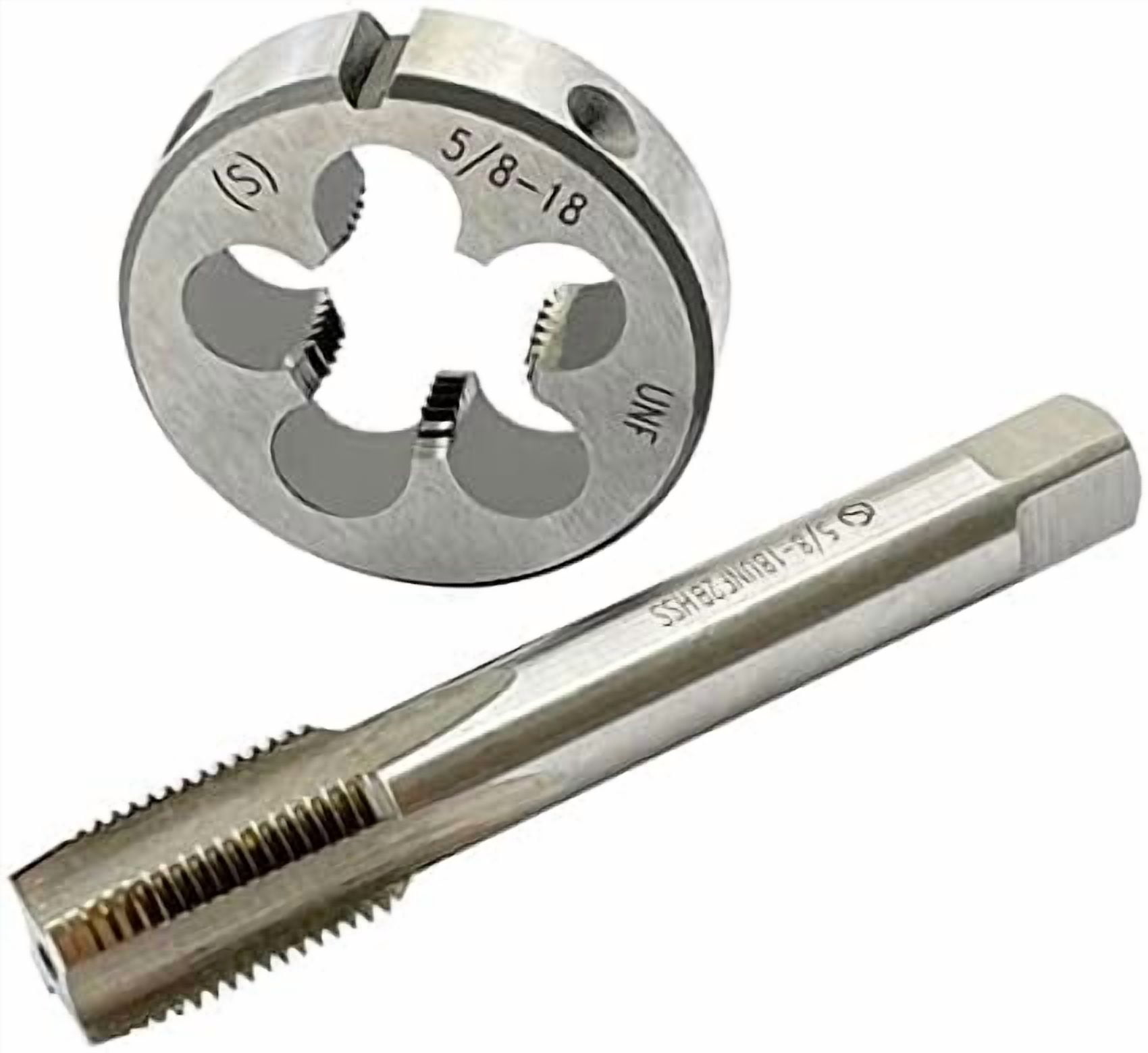 5/8-18 Tap And Die Set, UNF Machine Thread Tap And Round Thread Die ...