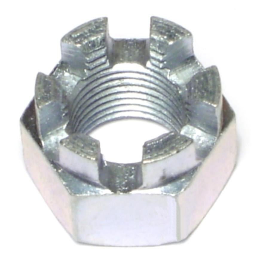5/8"-18 Zinc Plated Steel Fine Thread Castle Hex Nuts (5 pcs.)