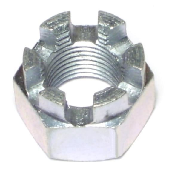 5/8"-18 Zinc Plated Steel Fine Thread Castle Hex Nuts (5 pcs.)