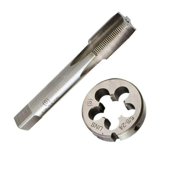5/8-24 UNS HSS Tap And Die Set Right-hand Screw Thread 94mm Tap 38mm Die Drill Machine Plug Metal Tapping Tool Hand Tool