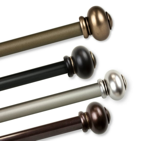 5/8" Adjustable 84 -120" Abel Single Curtain Rod - Cocoa