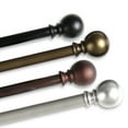 thumbnail image 1 of 5/8" Adjustable 84 -120" Jayden Single Curtain Rod - Black, 1 of 3
