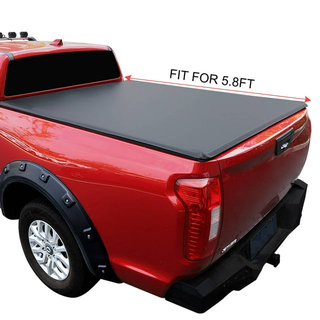 5.8' Bed Soft RollUp Tonneau Cover Pickup Truck For 2019+ Silverado