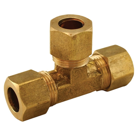 5/8" Brass Compression Tee, Lead Free,PartNo C74039LF JonesStephens