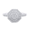 thumbnail image 1 of AFFY 5/8 Carat Round Cut White Natural Diamond Cluster Ring In 10K Solid White Gold (0.62 Cttw), 1 of 2