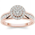 thumbnail image 1 of 5/8 Carat T.W. Diamond Cluster Halo 10kt Rose Gold Engagement Ring, 1 of 1