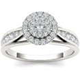 thumbnail image 1 of 5/8 Carat T.W. Diamond Cluster Halo 10kt White Gold Engagement Ring, 1 of 1