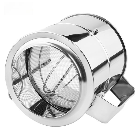 5 8 Cup Stainlees Steel Flour Sifter With Rotary Hand Crank Baking Quick Sifting 8 Cups YIWEI