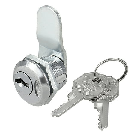 5/8" Cylinder Zinc Alloy Chrome Finished Offset Cam Lock w Key, Keyed Different