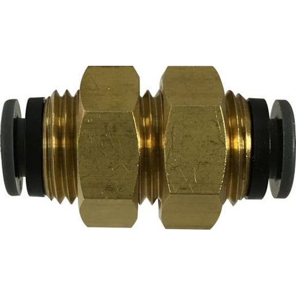 5/8 D.O.T. Push-In Bulkhead Union Composite, DOT Composite Body Push-In, Brass Fittings
