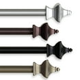 thumbnail image 1 of 5/8" Dia Adjustable 28"-48" single curtain rod with Mollie Finials - Black,(5714-282), 1 of 3