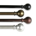 thumbnail image 1 of 5/8" Dia Adjustable 84"-120" single curtain rod with Maude Finials - Satin Nickel,(5710-845), 1 of 3