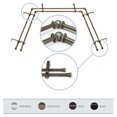 thumbnail image 1 of 5/8" Dia Bay Window Double Curtain rod, Adjustable 20"-36", 38"-72" - Antique Brass,(DP063Bay-4D), 1 of 3