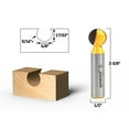 thumbnail image 1 of 5/8" Diameter Ball End Grooving Router Bit - 1/2" Shank - Yonico 14072, 1 of 1