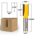 thumbnail image 1 of 5/8" Diameter X 1-1/4" Height Straight Router Bit - 1/2" Shank - Yonico 14046, 1 of 1