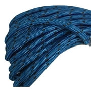 5/8 Double Braided Polyester Arborist Bull Rope, 100 ft, Blue/Black